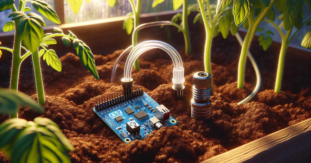 Датчик влажности почвы с автополивом за 2 500 ₽: ESP32 + реле + помпа