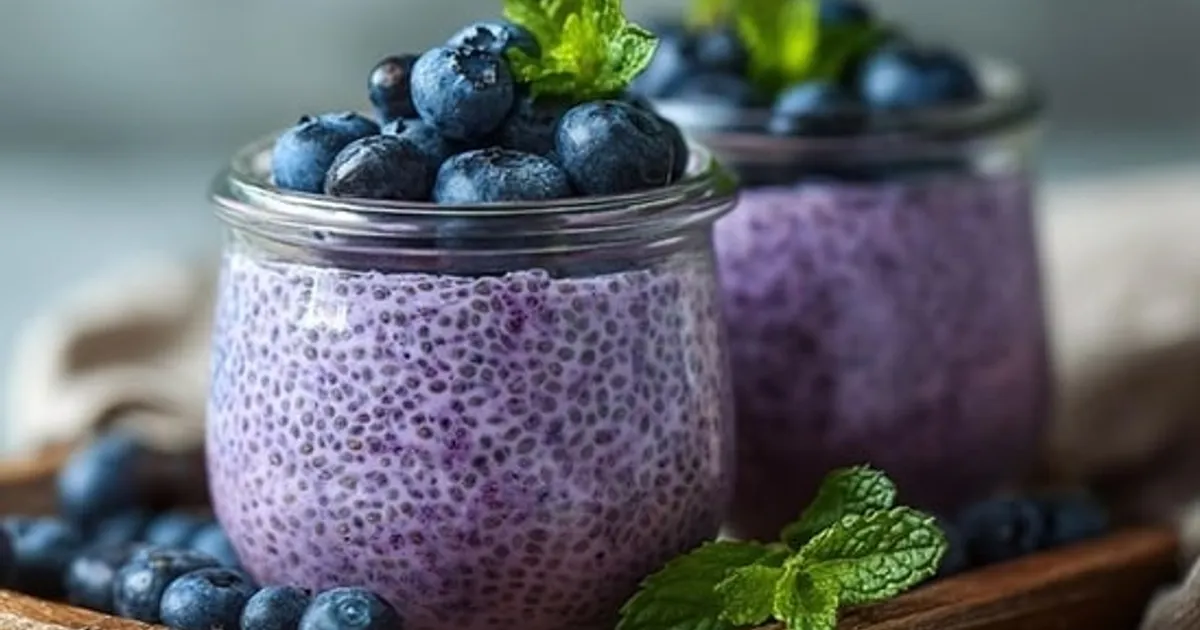 Рецепт черничного пудинга с чиа для здоровья кишечника