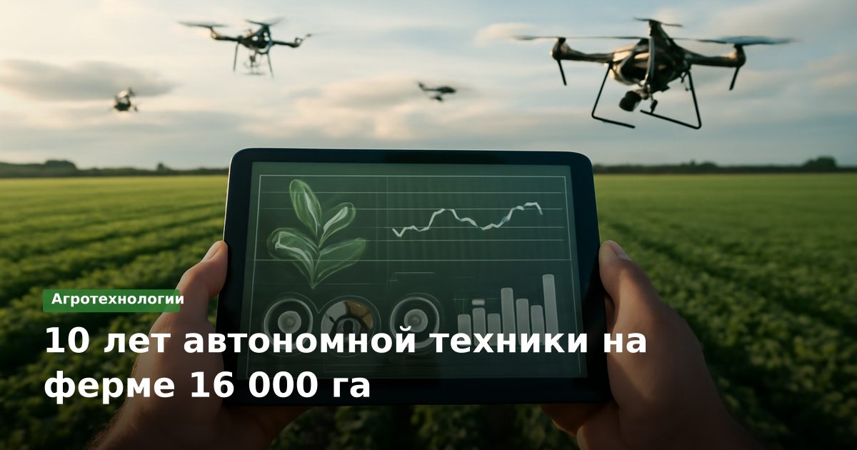 10 лет автономной техники на ферме 16 000 га