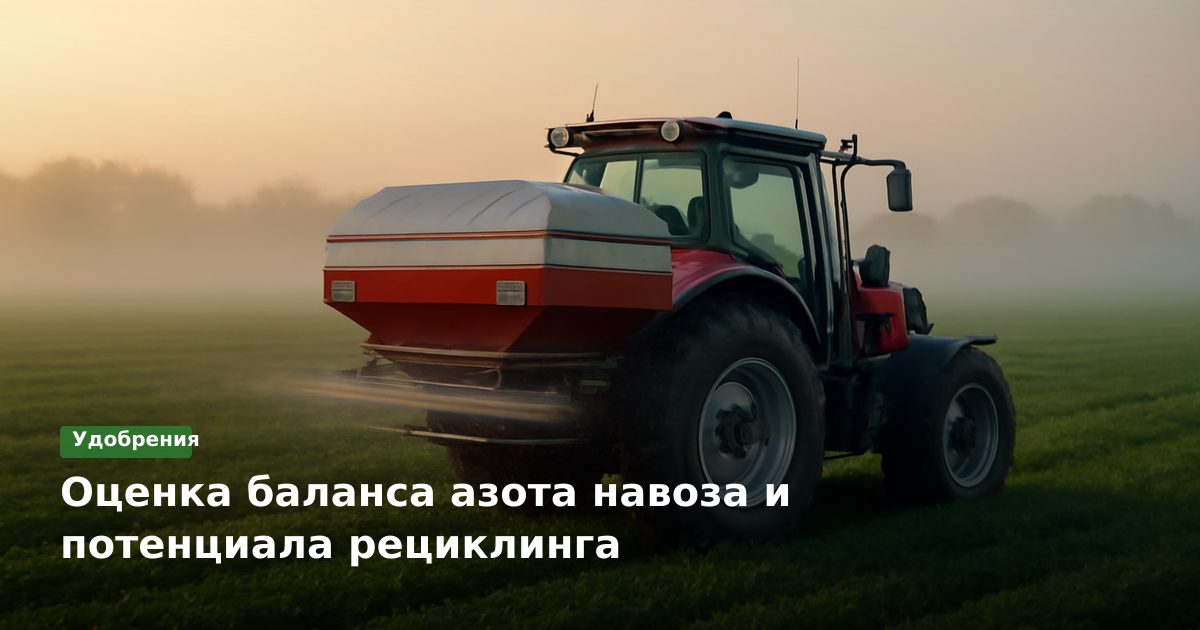 Оценка баланса азота навоза и потенциала рециклинга