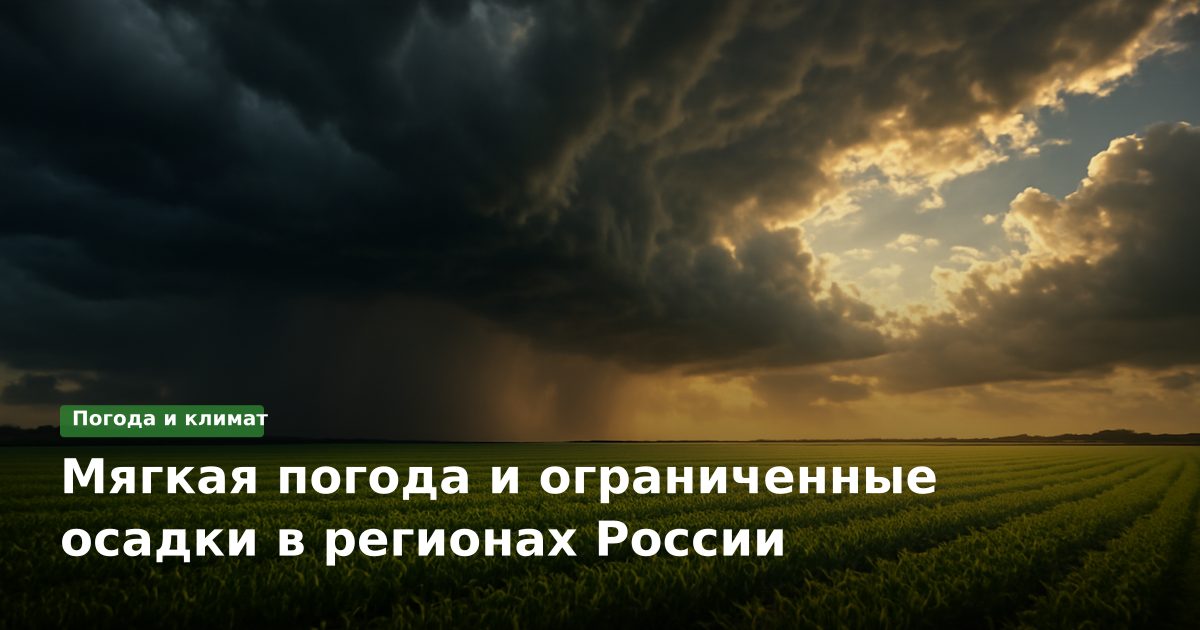 Мягкая погода и ограниченные осадки в регионах России