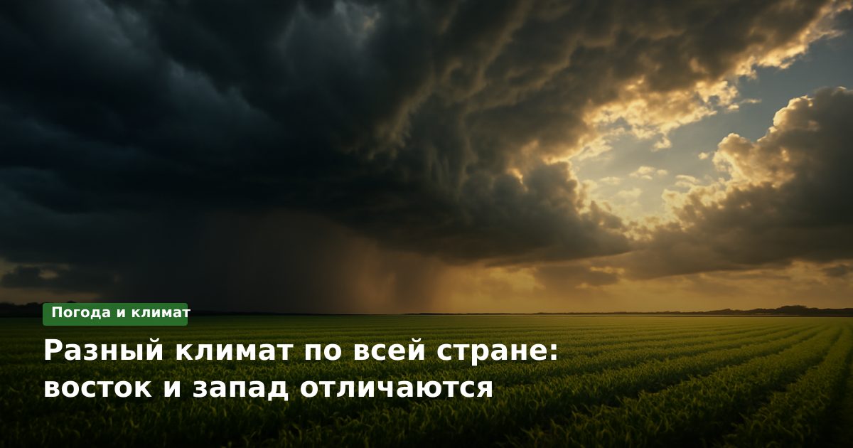 Разный климат по всей стране: восток и запад отличаются