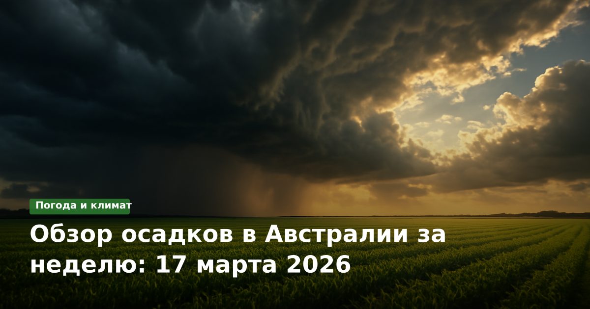 Обзор осадков в Австралии за неделю: 17 марта 2026