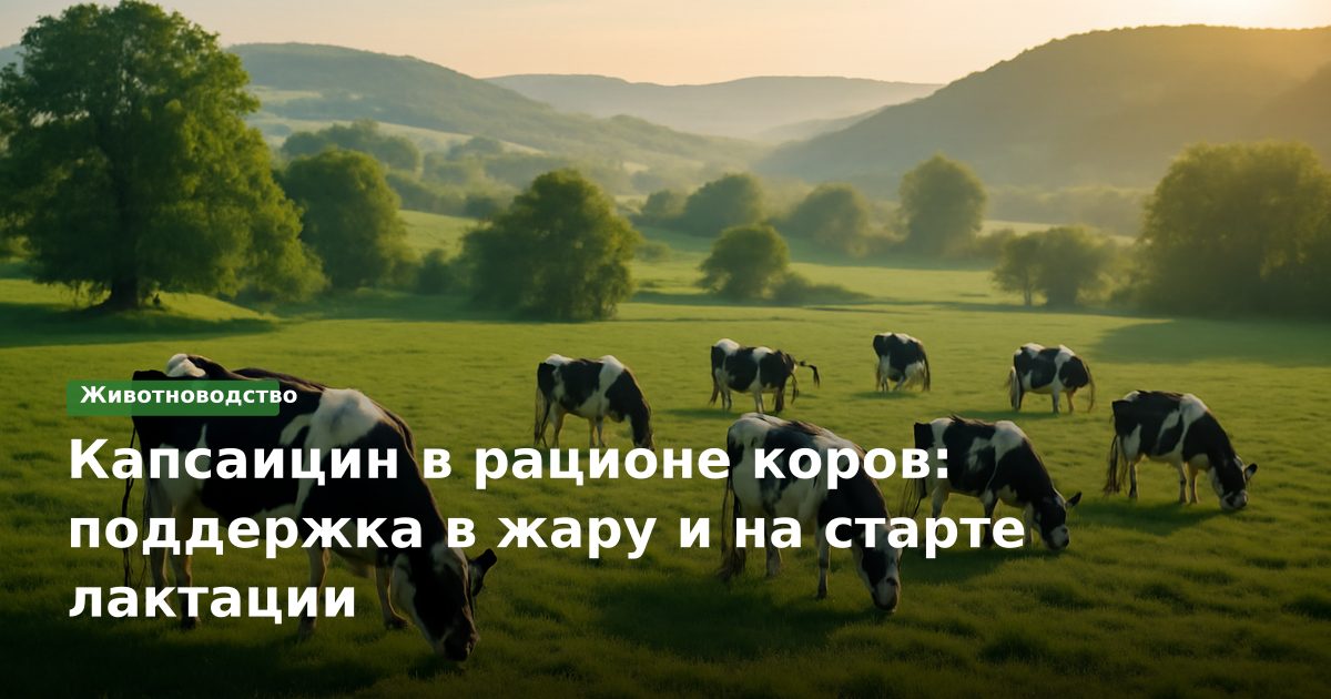 Капсаицин в рационе коров: поддержка в жару и на старте лактации