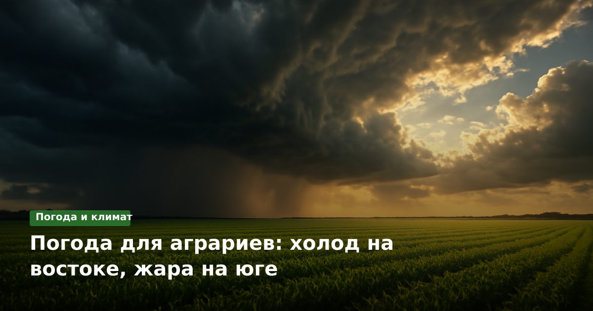 Погода для аграриев: холод на востоке, жара на юге