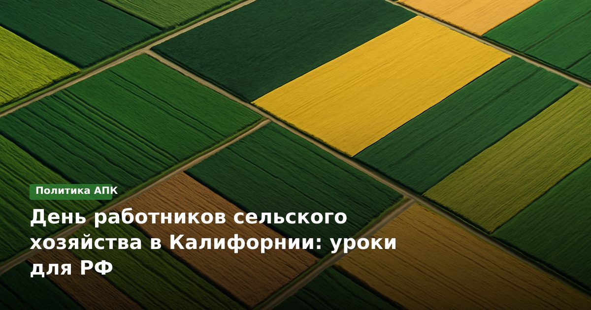 День работников сельского хозяйства в Калифорнии: уроки для РФ