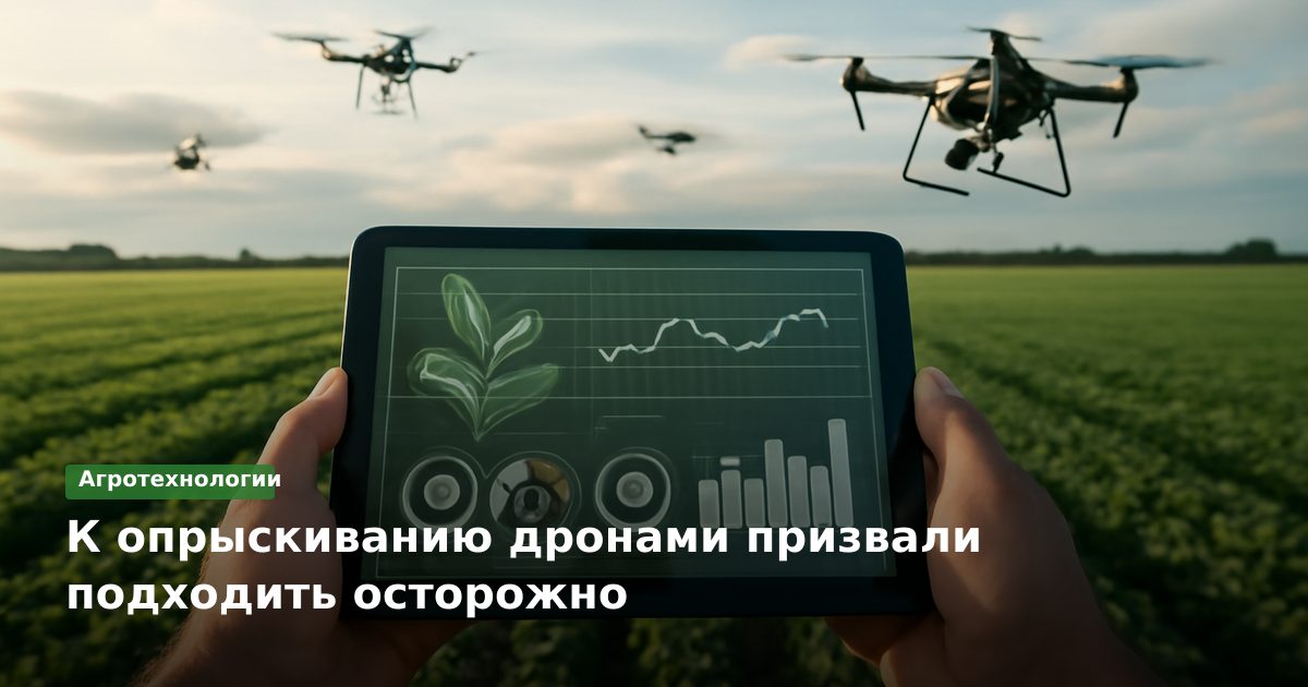 К опрыскиванию дронами призвали подходить осторожно