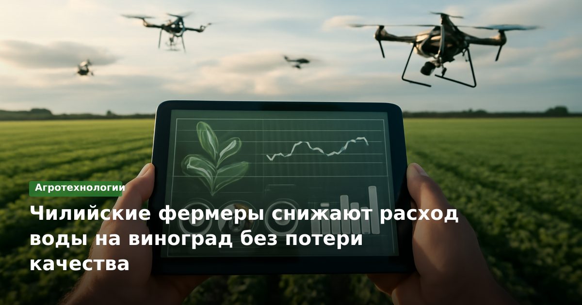 Чилийские фермеры снижают расход воды на виноград без потери качества