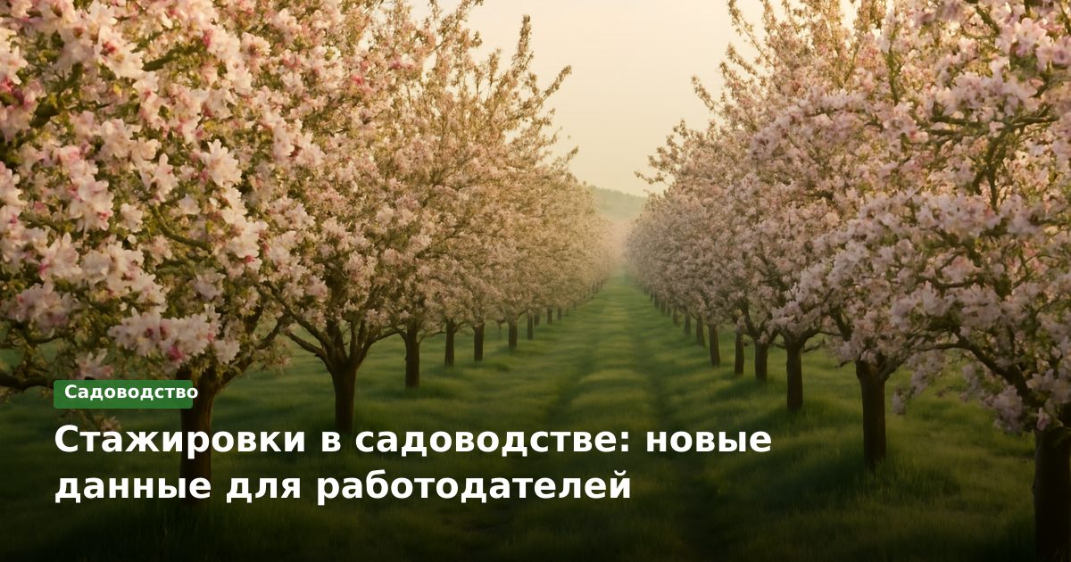 Стажировки в садоводстве: новые данные для работодателей