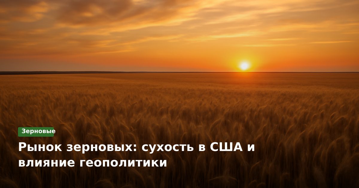 Рынок зерновых: сухость в США и влияние геополитики