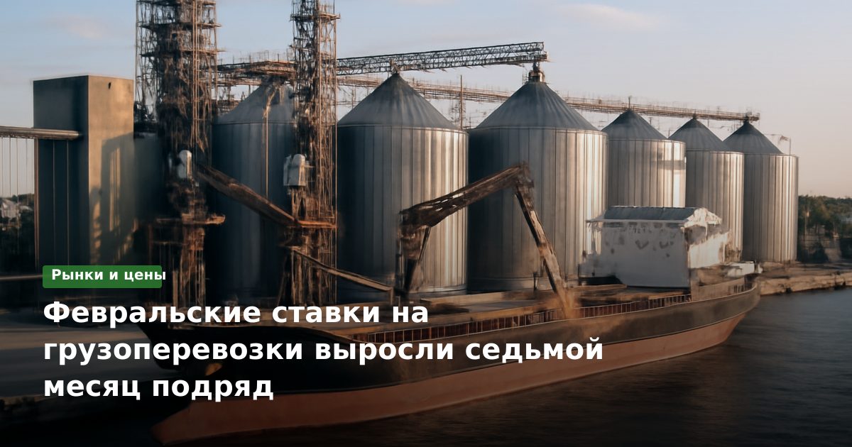 Февральские ставки на грузоперевозки выросли седьмой месяц подряд