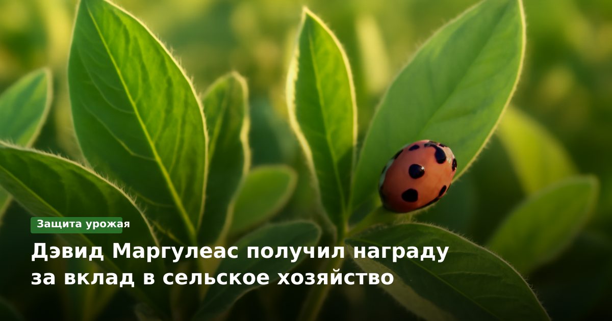 Дэвид Маргулеас получил награду за вклад в сельское хозяйство