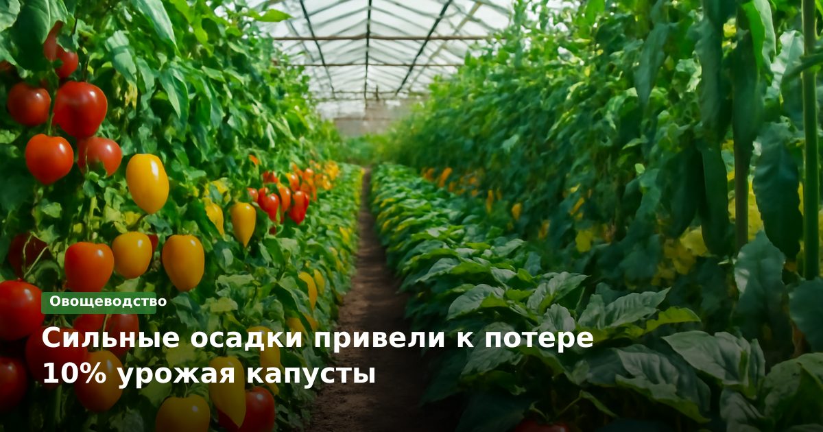 Сильные осадки привели к потере 10% урожая капусты