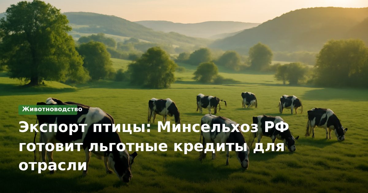 Экспорт птицы: Минсельхоз РФ готовит льготные кредиты для отрасли