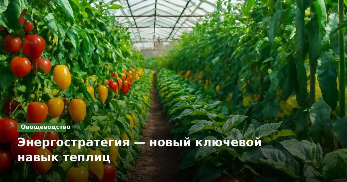 Энергетическая стратегия становится ключевой задачей для тепличных хозяйств