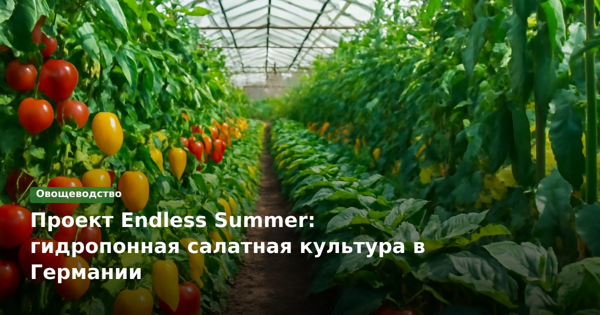 Проект Endless Summer: гидропонная салатная культура в Германии