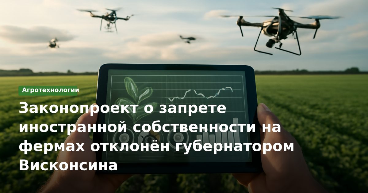 Законопроект о запрете иностранной собственности на фермах отклонён губернатором Висконсина