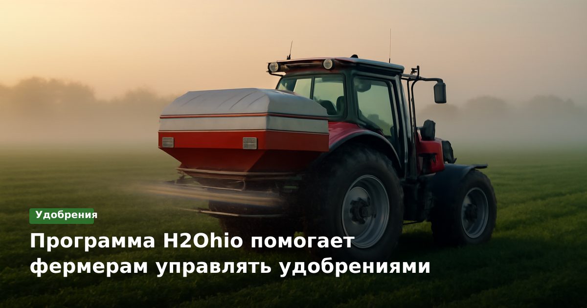 Программа H2Ohio помогает фермерам управлять удобрениями