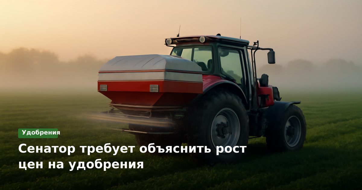 Сенатор требует объяснить рост цен на удобрения