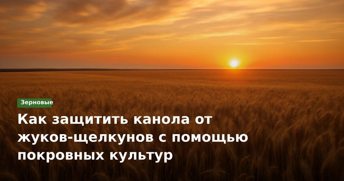 Как защитить канола от жуков-щелкунов с помощью покровных культур
