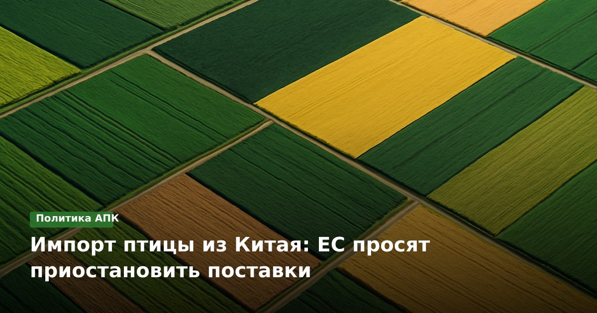 Импорт птицы из Китая: ЕС просят приостановить поставки