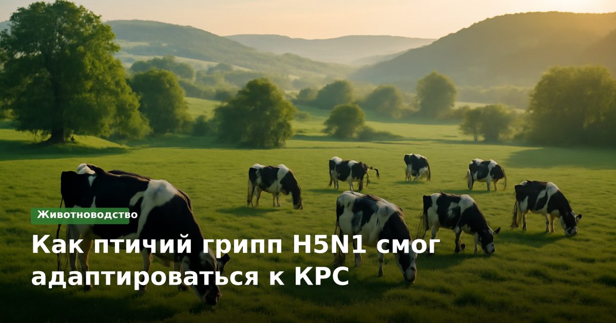 Как птичий грипп H5N1 смог адаптироваться к КРС