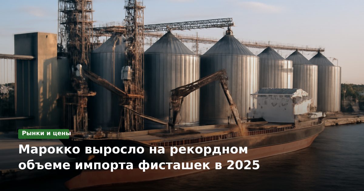 Марокко выросло на рекордном объеме импорта фисташек в 2025