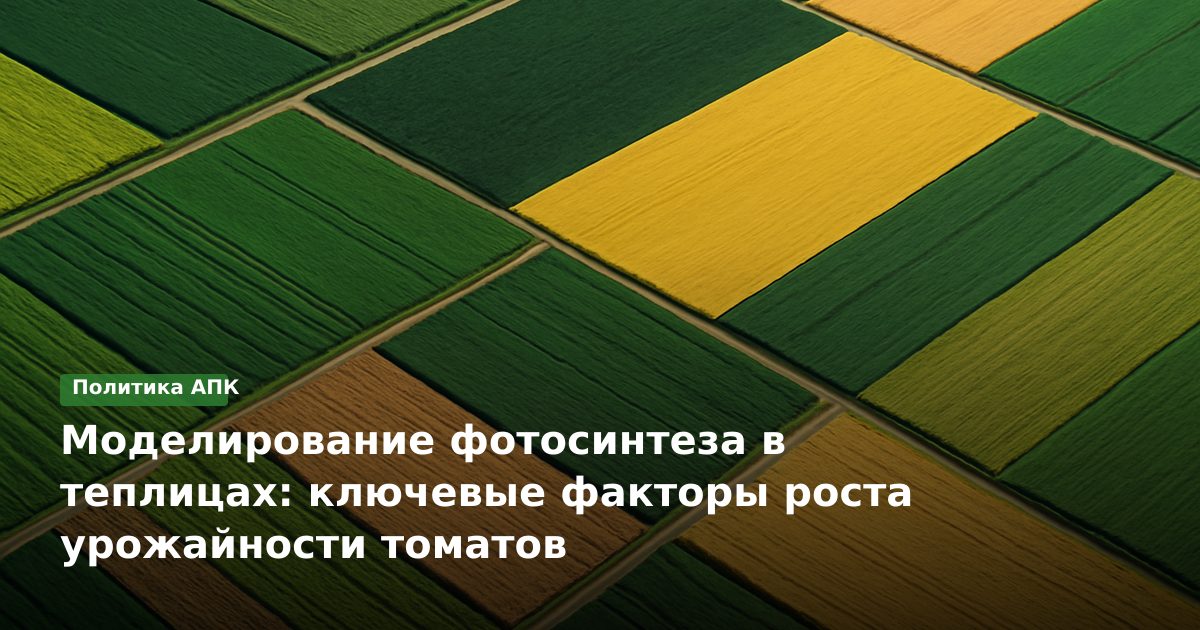 Моделирование фотосинтеза в теплицах: ключевые факторы роста урожайности томатов