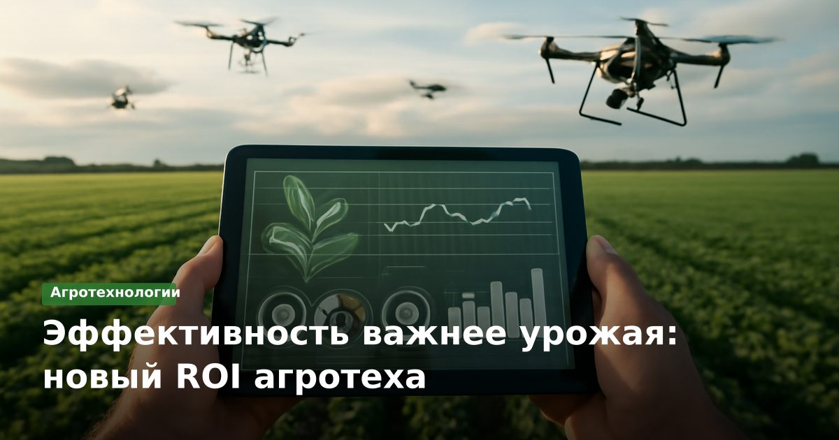 Эффективность важнее урожая: новый ROI агротеха
