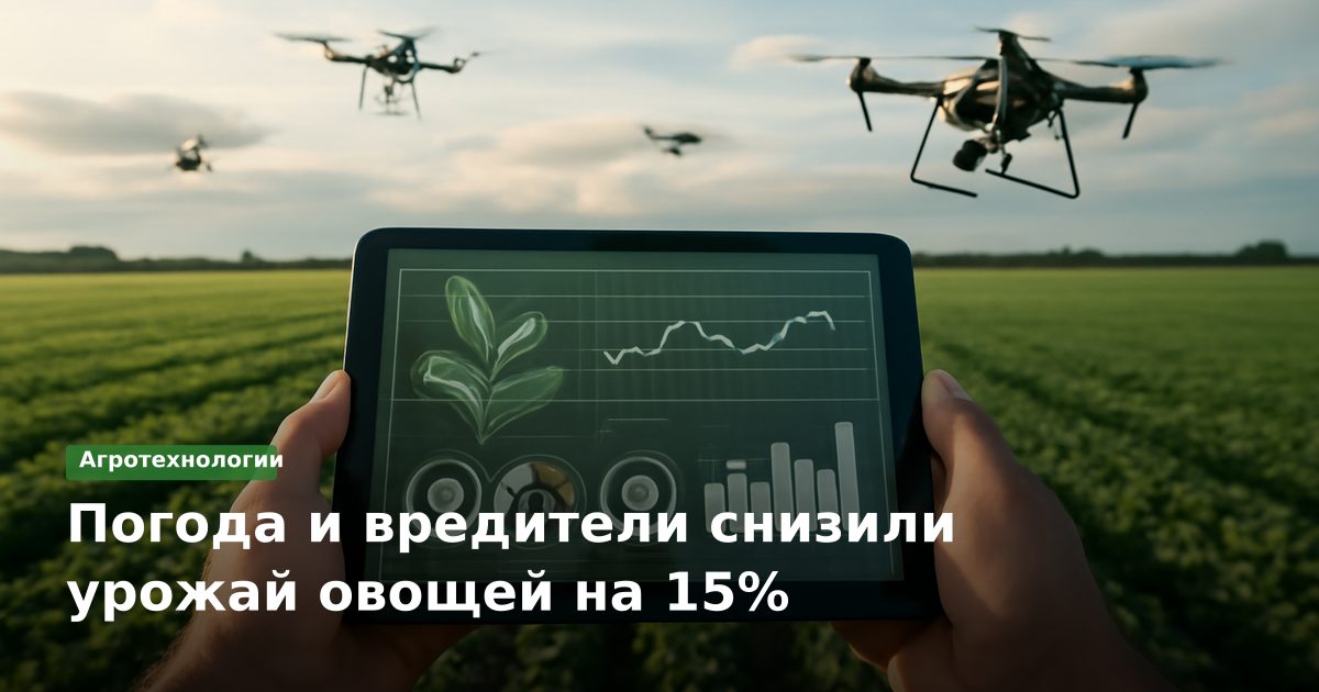 Погода и вредители снизили урожай овощей на 15%