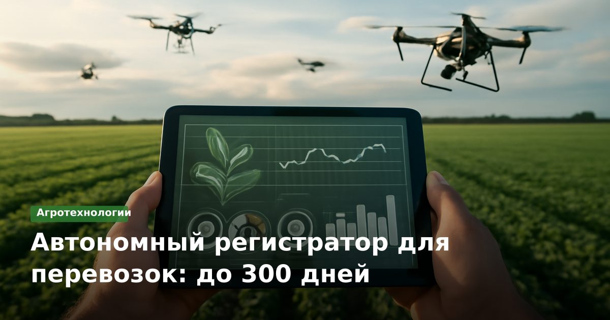 Автономный регистратор для перевозок: до 300 дней