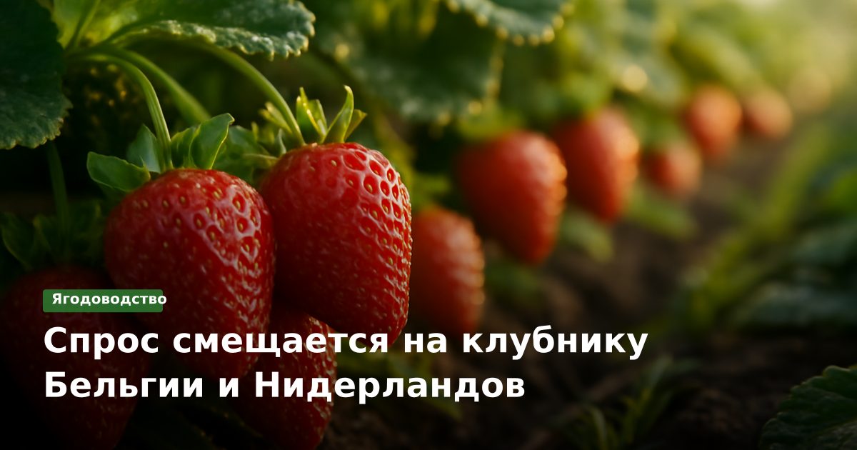 Спрос смещается на клубнику Бельгии и Нидерландов