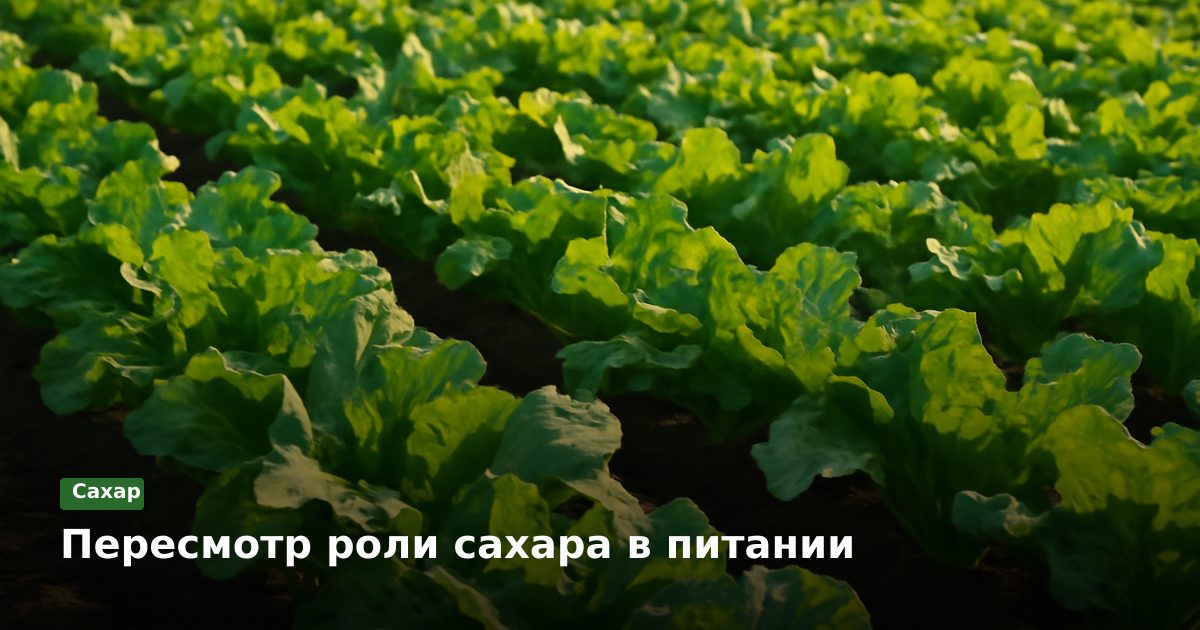 Пересмотр роли сахара в питании