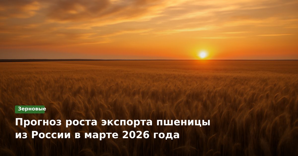 Прогноз роста экспорта пшеницы из России в марте 2026 года