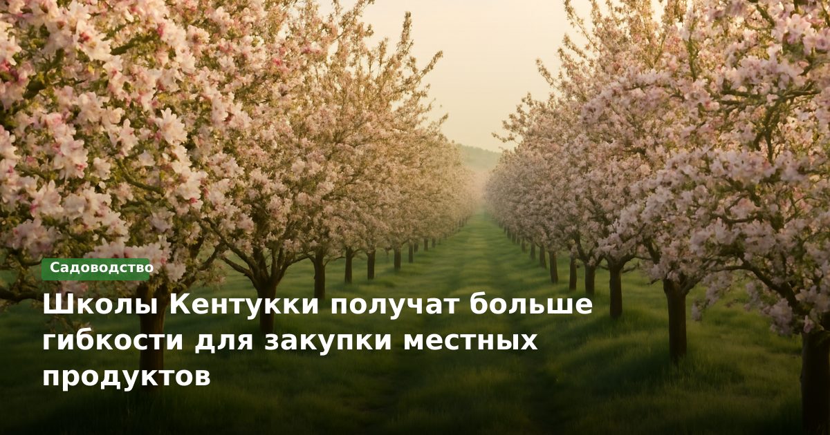 Школы Кентукки получат больше гибкости для закупки местных продуктов