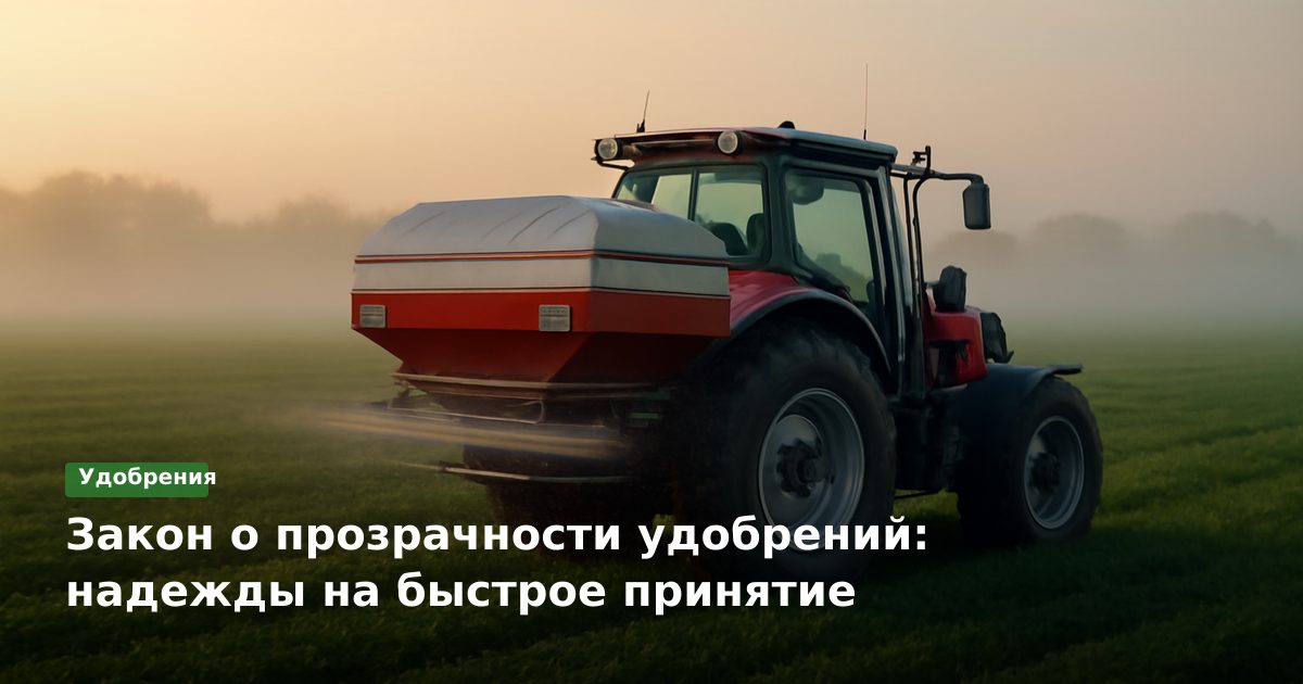 Закон о прозрачности удобрений: надежды на быстрое принятие
