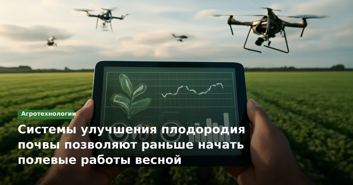Системы улучшения плодородия почвы позволяют раньше начать полевые работы весной