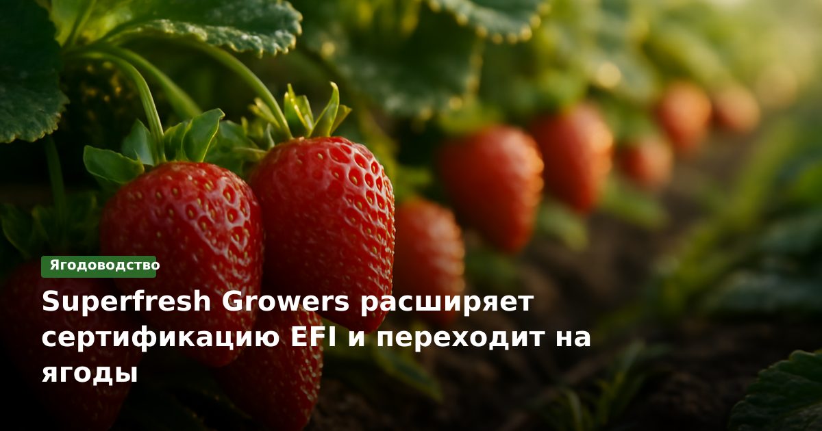 Superfresh Growers расширяет сертификацию EFI и переходит на ягоды