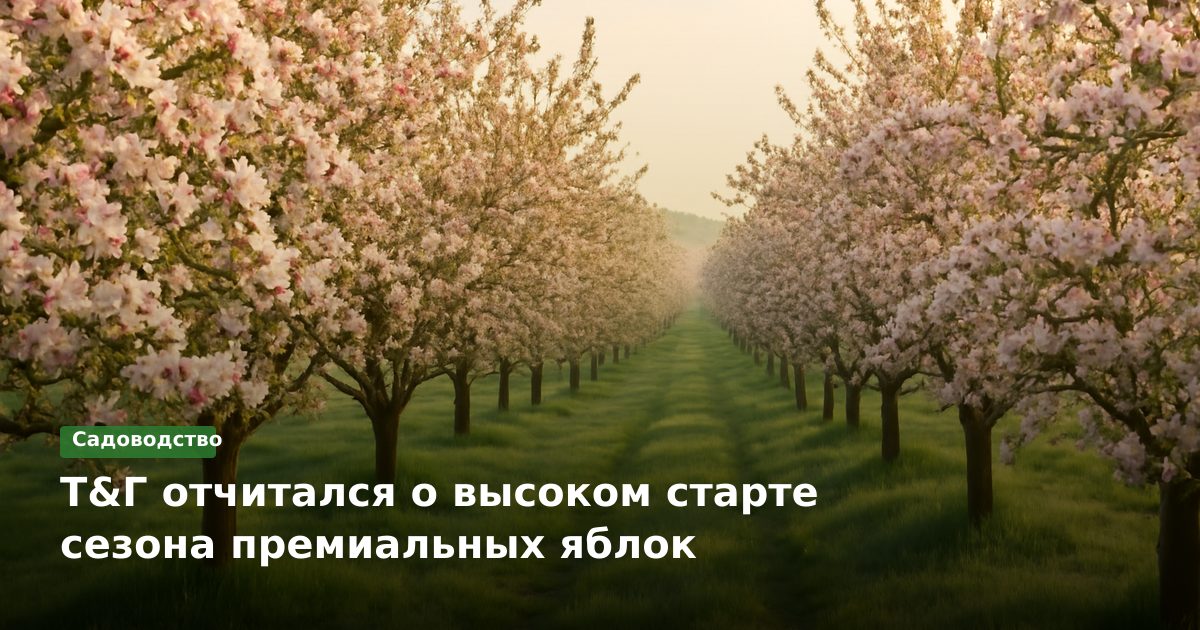 Т&Г отчитался о высоком старте сезона премиальных яблок