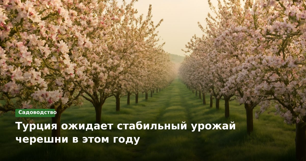 Турция ожидает стабильный урожай черешни в этом году