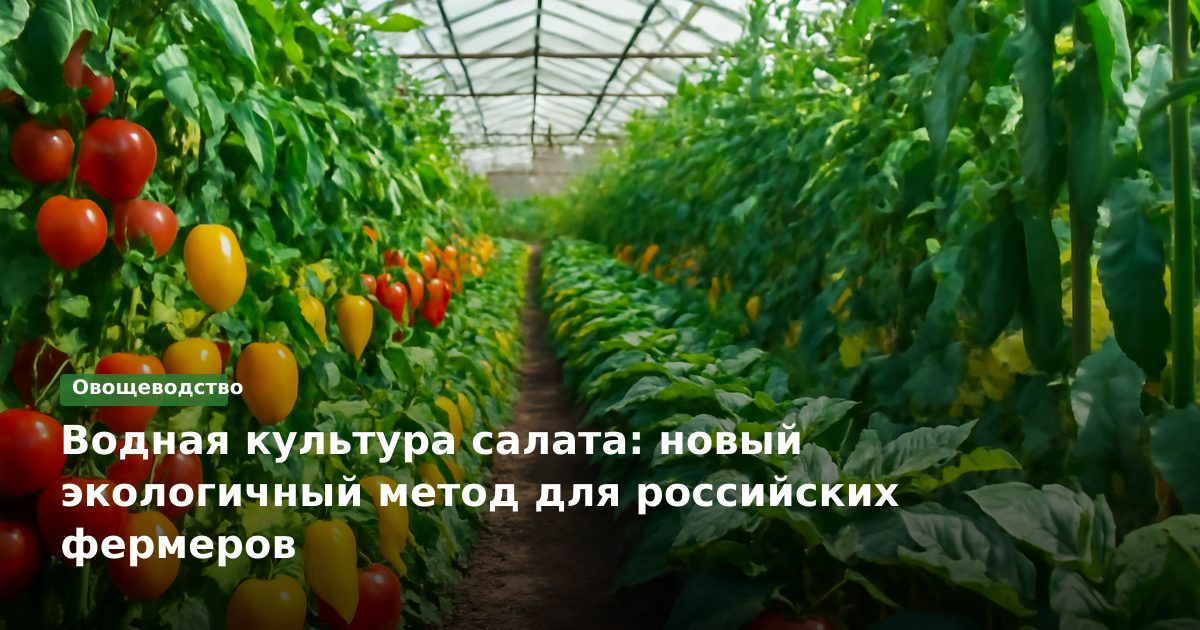 Водная культура салата: новый экологичный метод для российских фермеров