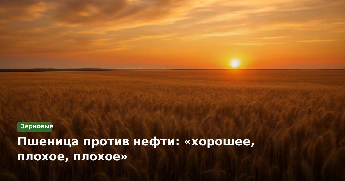 Пшеница против нефти: «хорошее, плохое, плохое»