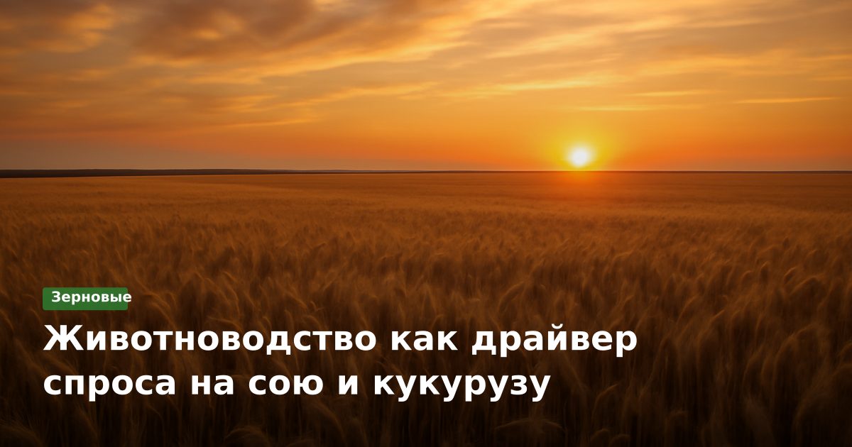 Животноводство как драйвер спроса на сою и кукурузу