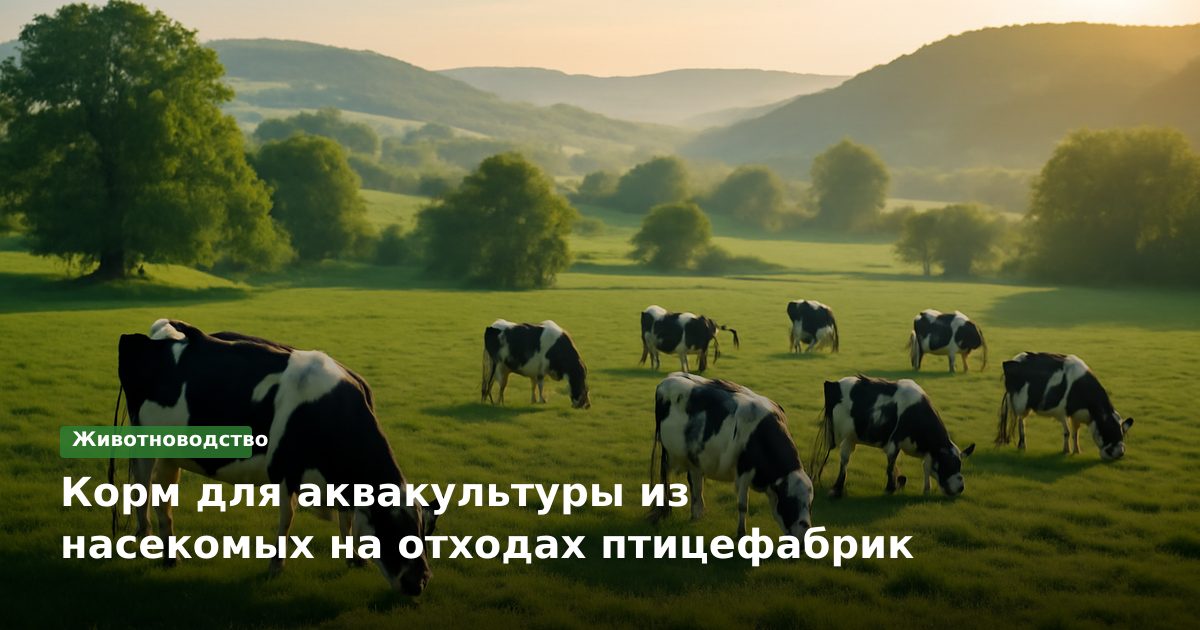 Корм для аквакультуры из насекомых на отходах птицефабрик