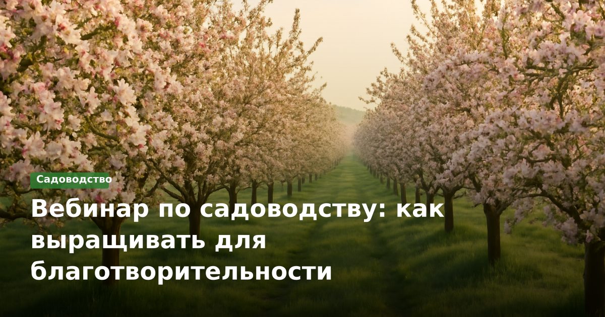 Вебинар по садоводству: как выращивать для благотворительности