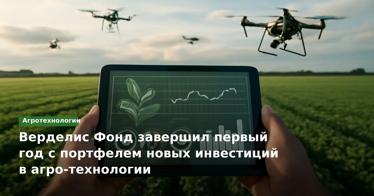 Верделис Фонд завершил первый год с портфелем новых инвестиций в агро-технологии