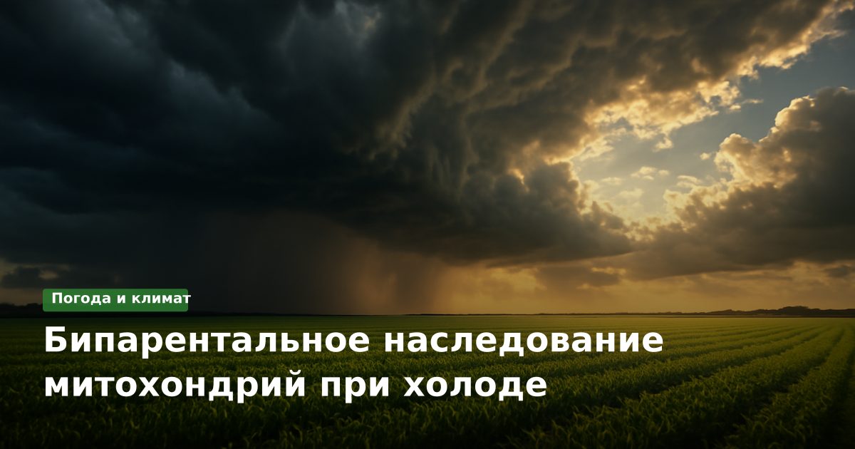 Бипарентальное наследование митохондрий при холоде