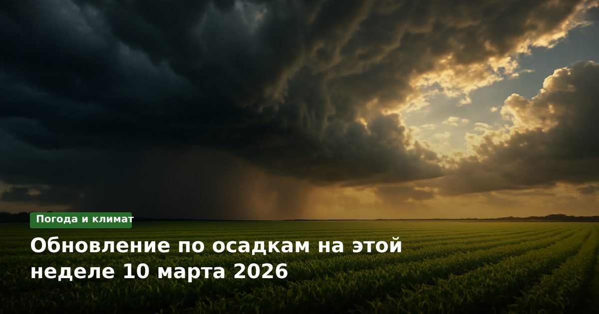 Обновление по осадкам на этой неделе 10 марта 2026