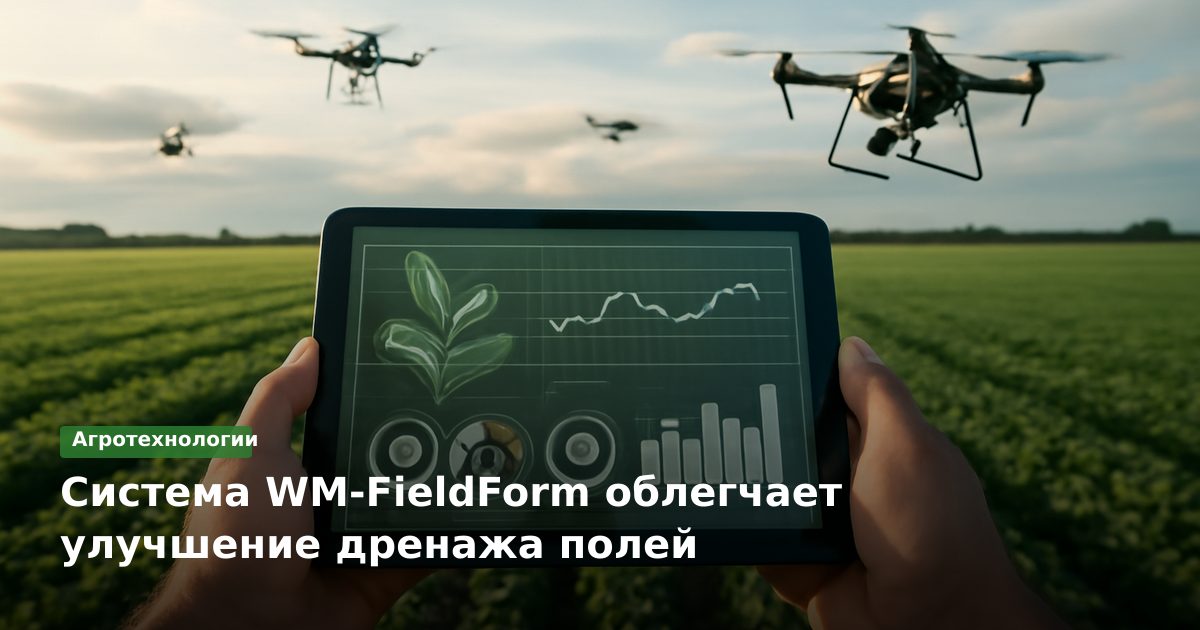 Система WM-FieldForm облегчает улучшение дренажа полей