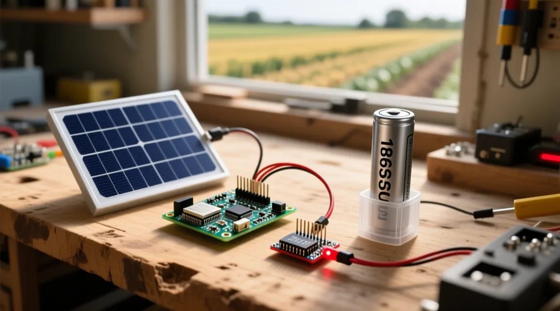 Солнечная панель + аккумулятор 18650: автономное питание ESP32 в поле за 1 500 ₽
